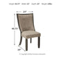 Tyler Creek - Dining UPH Side Chair (Set of 2) - Framed Back - Black / Grayish Brown
