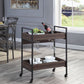 Jerrick - Serving Cart - Walnut & Black