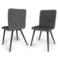 Baylor Dining Chair - Set of 2 - Dark Grey Velvet