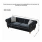 Chesterfield Upholstery Fabric Sofa With Roll Armrest & Nailhead, Mid Century Modern 3 And 3 Seater Couch - view 12