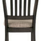 Tyler Creek - Dining UPH Side Chair (Set of 2) - Slatback - Black / Grayish Brown