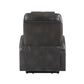 Gunmetal Leather Aire Recliner with Power Lift & Massage