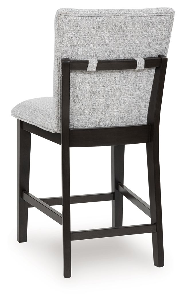 Neymorton - Upholstered Barstool (Set of 2) - Dark Grayish Brown - view 7