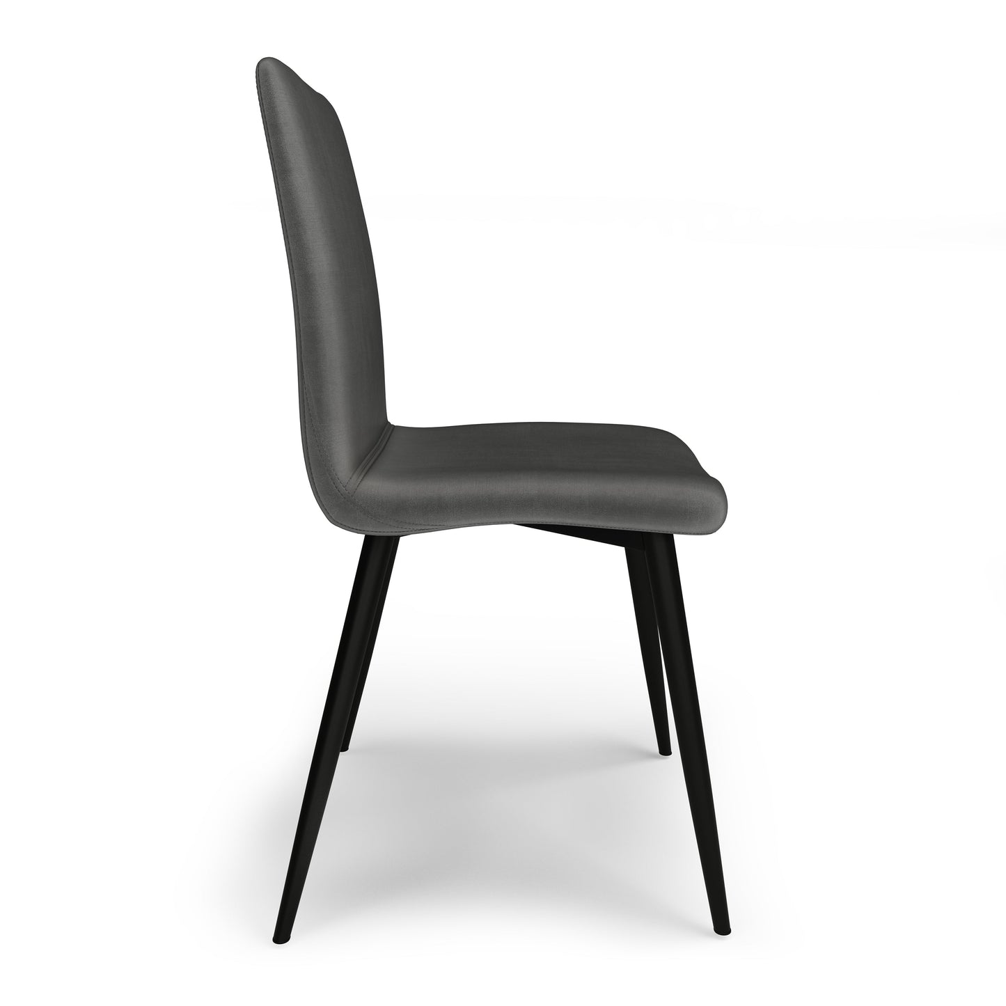 Baylor Dining Chair - Set of 2 - Dark Grey Velvet