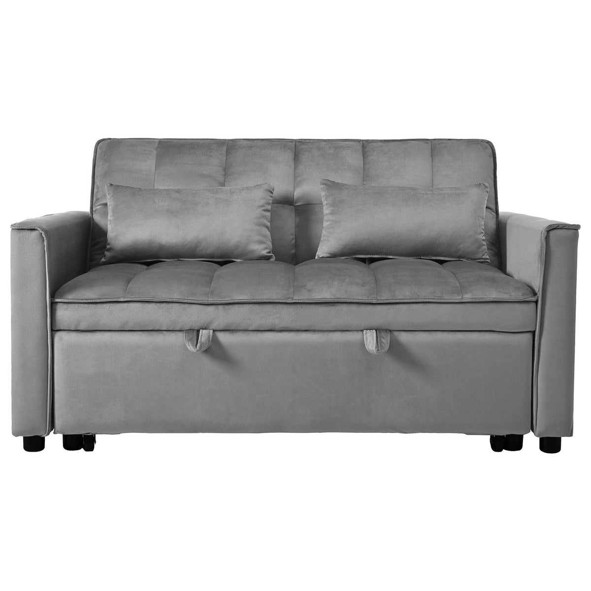 3 In 1 Pull Out Couch Convertible Sofa Bed With Reclining Backrest - view 28