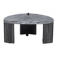 Granite Gray Marble-Look Coffee Table Set