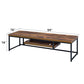 Bob - 16" TV Stand - Weathered Oak & Black Metal