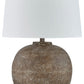 Neavesboro - Metal Table Lamp - Antique Brown / White