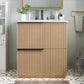 30" Bathroom Vanity with Ceramic Sink and Full-Extension Drawers