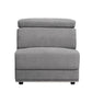 Alwin - Modular Armless Chair - Dark Gray Fabric