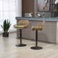 Modern Swivel Bar Stools Set of 2 Adjustable Counter Height Chairs