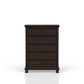 Dark Cherry 5 Drawer Chest