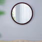 Circle Wall Mirror With Wooden Frame for Living Room