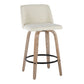 26" Contemporary Fixed-Height Counter Stool with Swivel