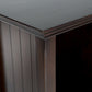 Acadian 57 Inch Wide Solid Wood 8 Cube Storage Sofa Table in Brunette