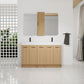 60" Double Sink Bathroom Vanity Set with Tall Cabinet