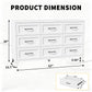 9 Drawer Dresser for Bedroom, Metal Profile Chest of Drawers