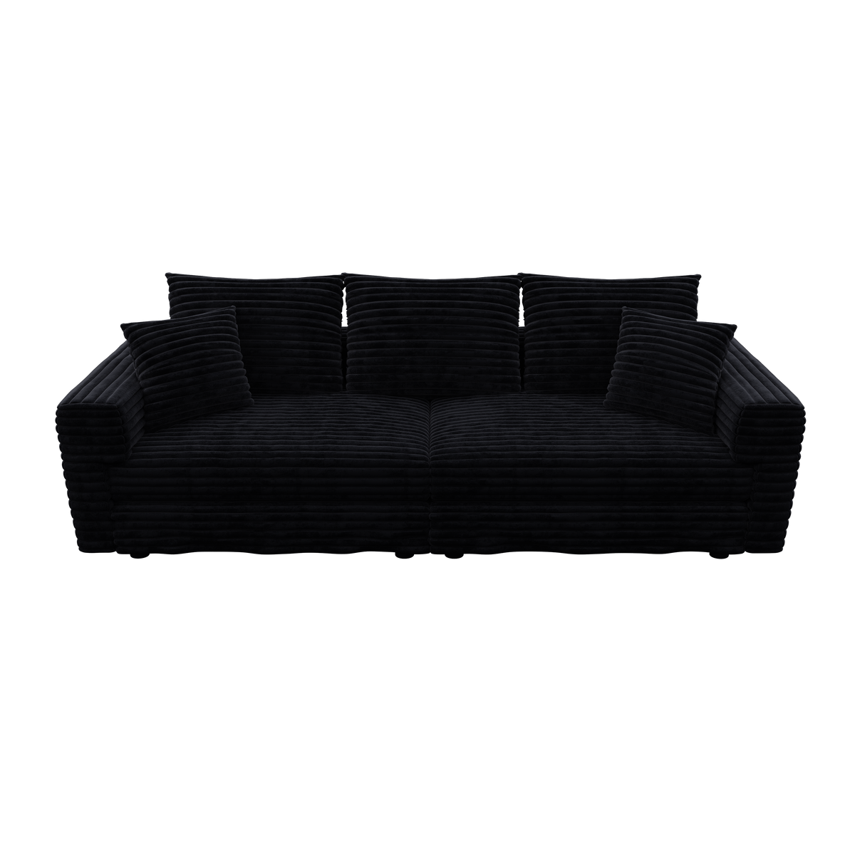 Plush Corduroy 3-Seat Sofa