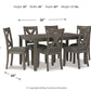 Caitbrook - RECT DRM Table Set (Set of 7) - Gray