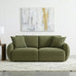 Elysia Chenille Upholstered Modular Lounge Loveseat Green - view 6