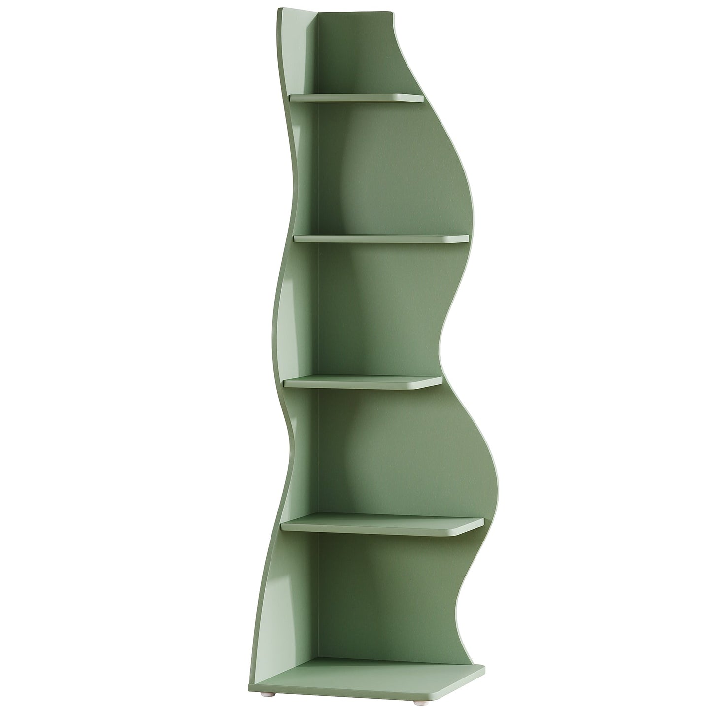 69.8" Height 5-Tier Wavy Bookshelf