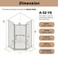 Frameless Neo-Angle Pivot Shower Enclosure - 36" x 36" x 72"
