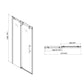 Single Sliding Bypass Shower Enclosure - 48" W x 76" H