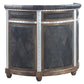 Rahma - Bar Table - Antique Ebony Top Grain Leather & Aluminum