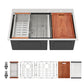 Topmount Drop In Kitchen Sink - 33" x 22" Double Bowl (60/40)