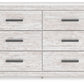 Cayboni - Six Drawer Dresser - Whitewash