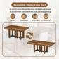 Topmax - 7 Piece Rustic Extendable Dining Table Set With Removable Leaf, 2 Arm Chairs And 4 Armless Chairs - view 6