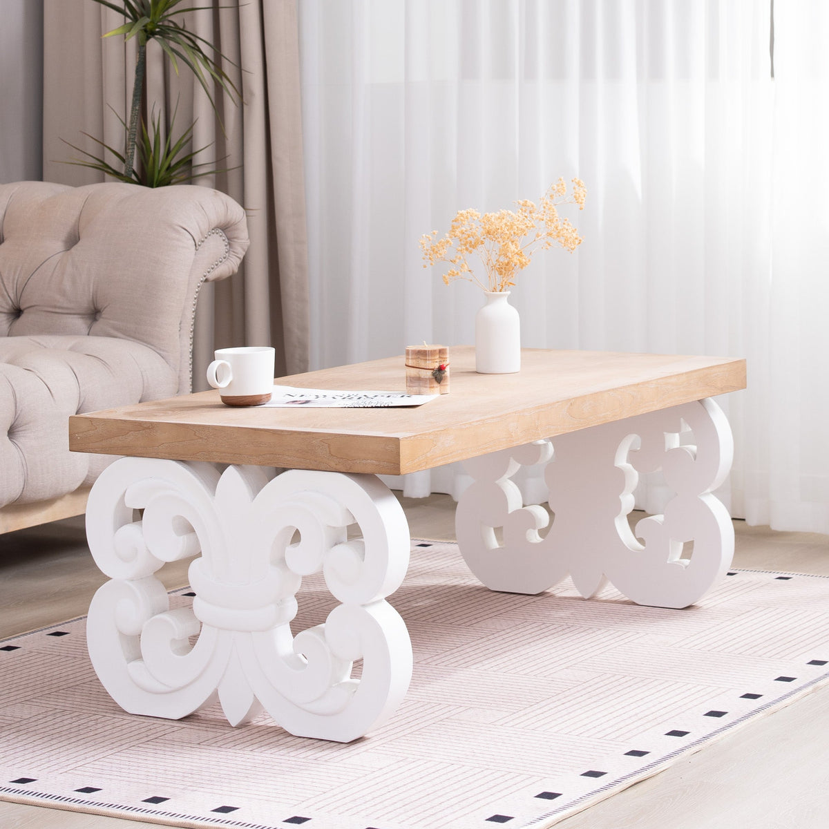 Ornate Wood Coffee Table