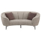 Ellorie Upholstered Channel Back Curved Loveseat Beige - view 6