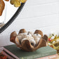 Set of 4 Velvety Pumpkins in Mesh Bag
