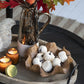 Set of 4 Velvety Pumpkins in Mesh Bag