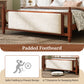 King Size Upholstered Platform Bed with Button Tufted Headboard