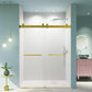 Frameless Double Sliding Soft-Close Shower Door in Brushed