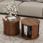 2-Piece Round Coffee Table Set, Modern Nesting Side Tables