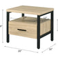 Yawan - Accent Table - Oak & Black