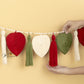 Macrame Leaf Garland Wall Hanging with Tassel Accents
