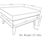 Owen 34 Inch Wide Coffee Table Storage Ottoman in Distressed