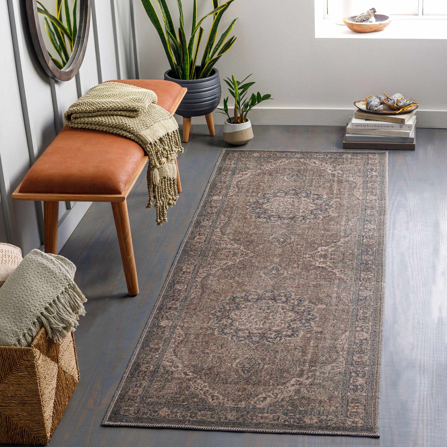 Greenpoint Dusty Blue Washable Rug