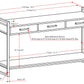 Riverside 54 Inch Wide Solid Mango Wood Console Sofa Table