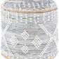 Coombabah Blue and White Cylinder Pouf