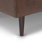 Shay 34 Inch Wide Mid-Century Small Coffee Table Storage Ottoman in Distressed Chestnut