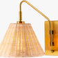 Gabas Gold Iron Rattan Wall Sconces