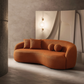 Drake Burnt Curvy Boucle Sofa