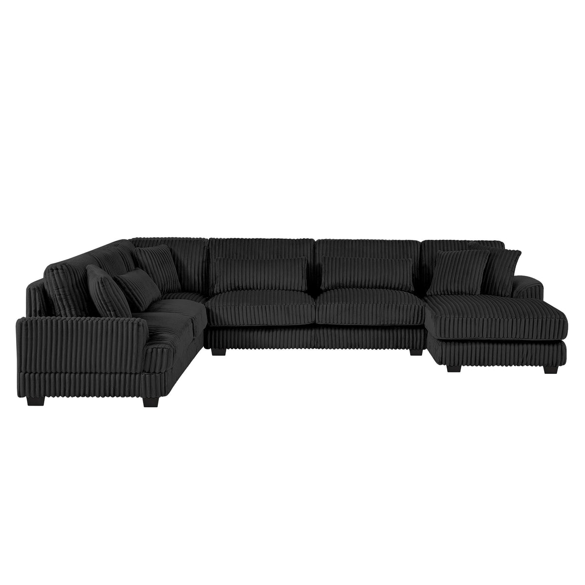 Oversized Sectional Sofa U - Shaped Sofa Couch Modern Sofa Upholstered In Soft With A Chaise Lounge For