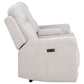 Kennett Chenille Upholstered Power Reclining Loveseat Ivory - view 7