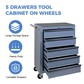 Rolling Metal Tool Chest with 5 Drawers